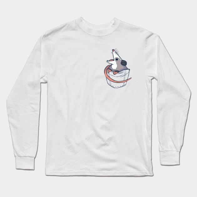 Screaming Possum Pocket Long Sleeve T-Shirt by iisjah